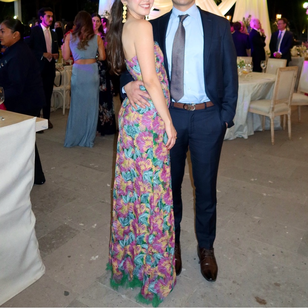 Christopher Esber Hibiscus Strapless Dress